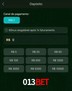 deposits 013BET